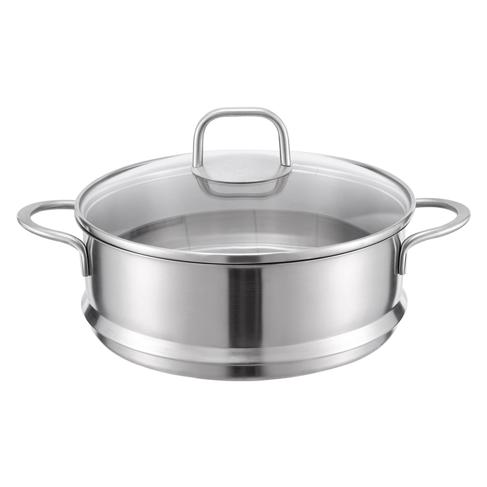 20*11,5CM Dubbelt sidohandtag glaslock stockpot JY-20115NP