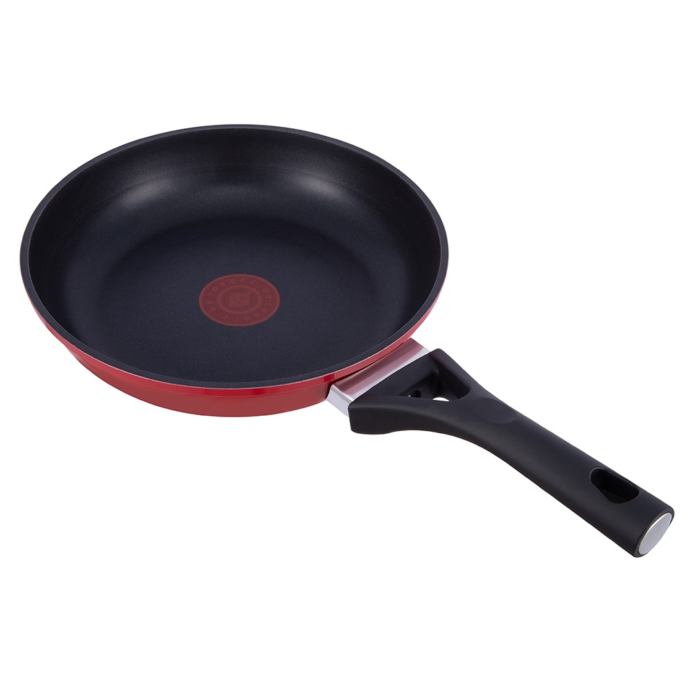 28*5,5 cm non-stick röd termokrom fläckad aluminiumstekpanna utan lock JY-HHDL22-2855